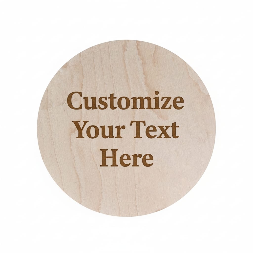 Round Basswood Plywood Coaster