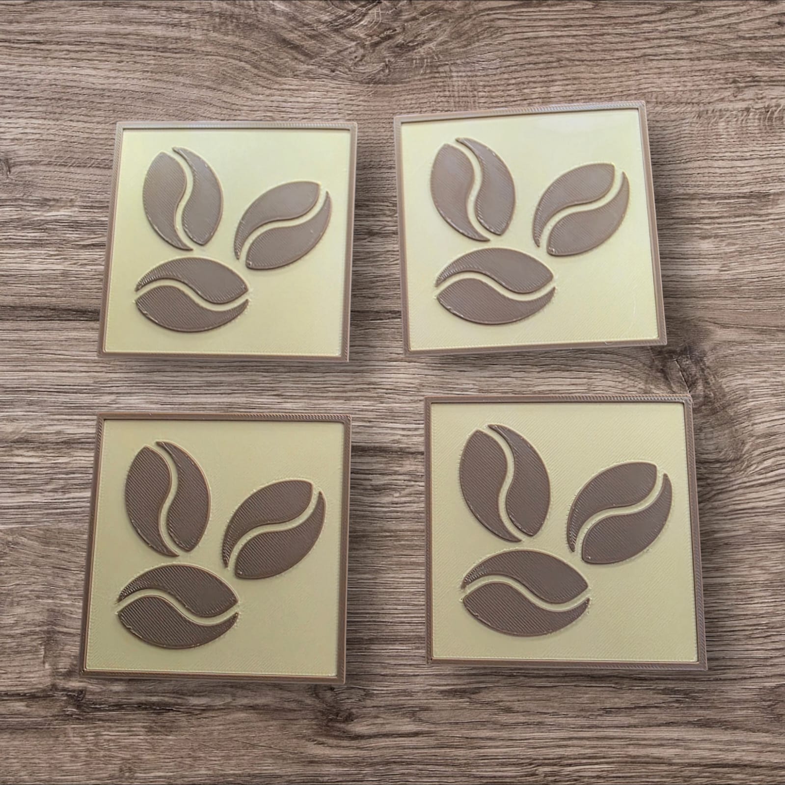 Square Coffee Bean Coaster